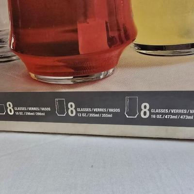 24 piece Libbey Impromptu glasses - Complete set