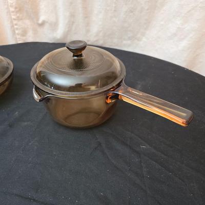 Corning Vision ware Glass saucepans with bakeware