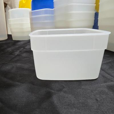 Variety of plastic Food storage containers with lids
