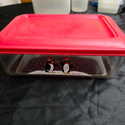 Variety of plastic Food storage containers with lids