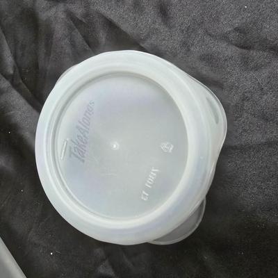 Variety of plastic Food storage containers with lids