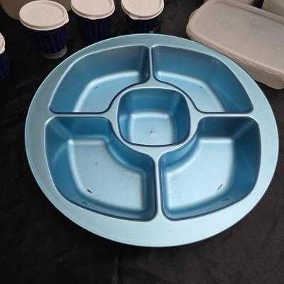 Variety of plastic Food storage containers with lids