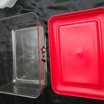 Variety of plastic Food storage containers with lids