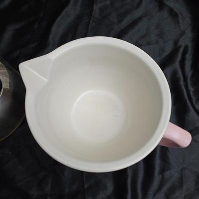 Chrome revere tea pot - corning ware casserole dishes - batter pitcher and more