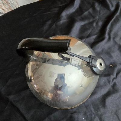 Chrome revere tea pot - corning ware casserole dishes - batter pitcher and more