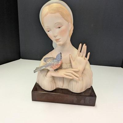 Cybis 1960's Madonna With Bird Porcelain Bust
