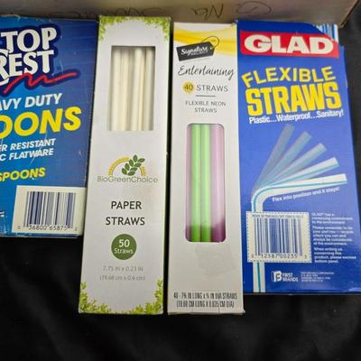 Plastic bags and Wraps with Straws