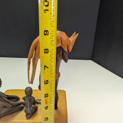 Hand Carved Made In Australia Tribal Family