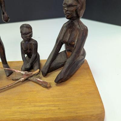 Hand Carved Made In Australia Tribal Family