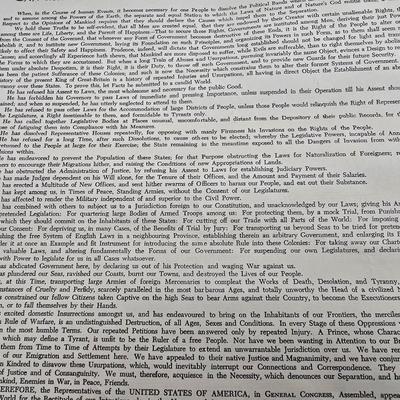 Vintage newspaper articles about Kennedy shooting - Declaration of United States - Neat cast nutcracker - and more