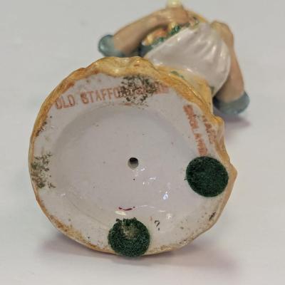 Antique Staffordshire England Figurine Man & Woman Selling Wares
