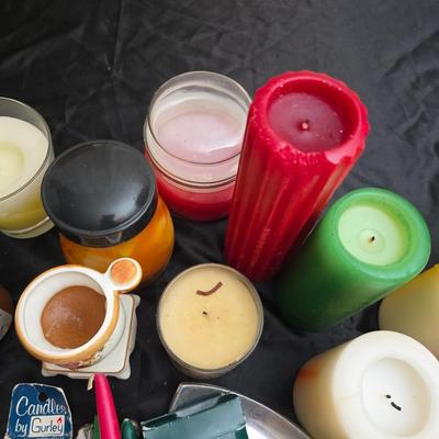 A Varity of Candles - all different shapes and sizes and some smells too!
