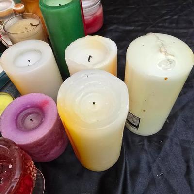 A Varity of Candles - all different shapes and sizes and some smells too!
