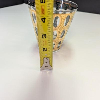 8 - Mid-century Gold Lowball Glasses By Culver