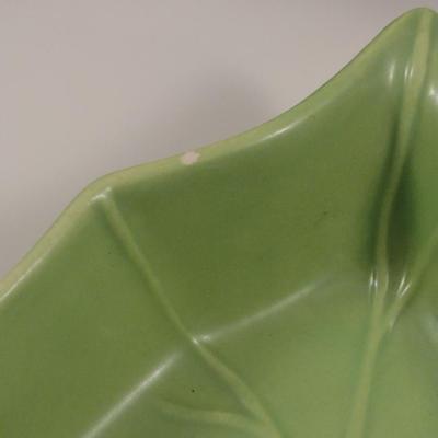 Vintage Glazed Pottery Relish/Dip Tray Set- Marked USA