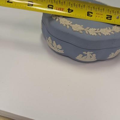 Vintage Wedgwood Jasperware Blue Container #2 & Vase