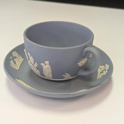 Vintage Wedgwood Jasperware Blue Teacup