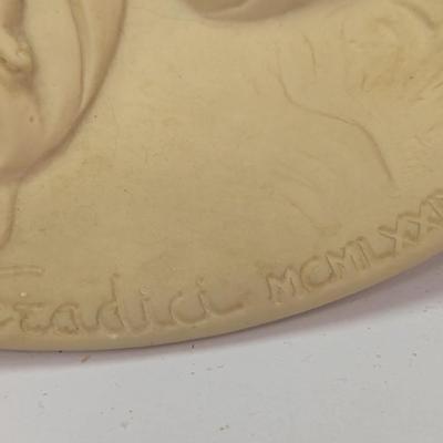 Vintage 1979 Serene Madonna Modesto Alabaster Plate
