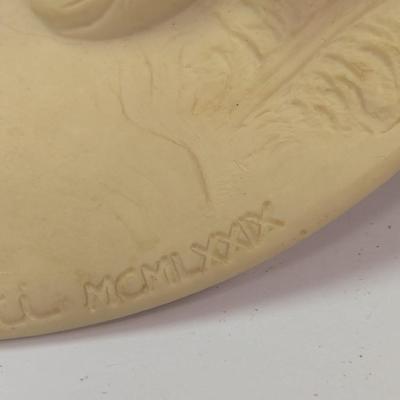 Vintage 1979 Serene Madonna Modesto Alabaster Plate