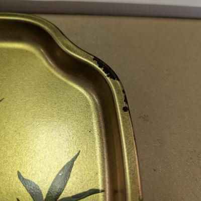 Vintage Floral Bird Tin Trays Made In England