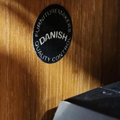 Vintage Mid Century MCM Teak Denmark Hundevad Audio Media Center w Tambour Wall Unit