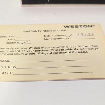Vintage Weston Master 6 Exposure Meter