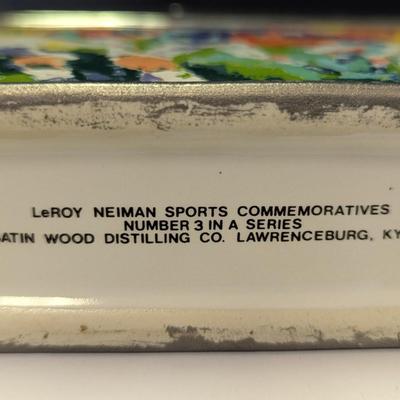 1979 Leroy Neiman Football Decanter Commemorative Satinwood Whisky Bottle