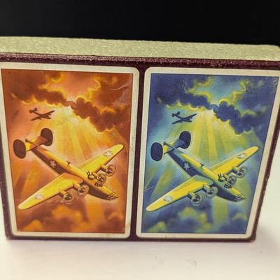 Vintage WWII Airplane Playing Cards