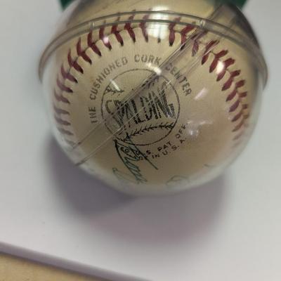 Autographed Casey Stengel Spalding Cork Center Baseball with Case