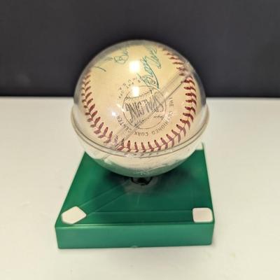 Autographed Casey Stengel Spalding Cork Center Baseball with Case