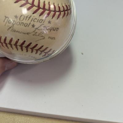Autographed Casey Stengel Spalding Cork Center Baseball with Case