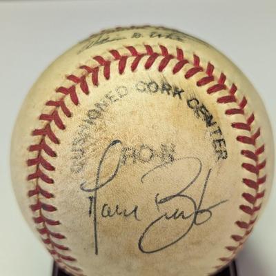 Signed Rawlings National League Cork Center Baseball William D. White President