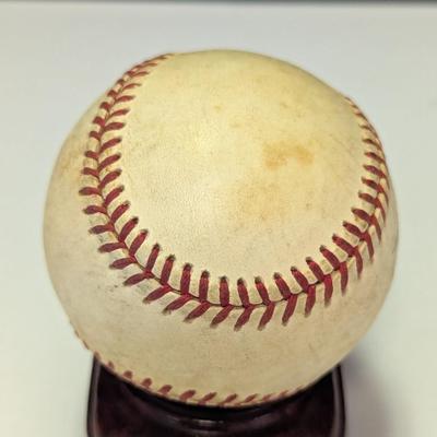 Signed Rawlings National League Cork Center Baseball William D. White President