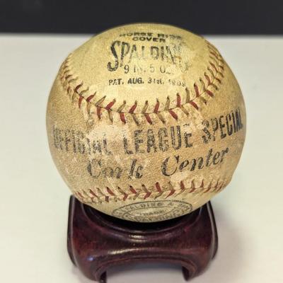 Vintage Spalding Official League Special Horse Hide Cover Cork Center