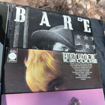 A VARIETY OF COUNTRY WESTERN MUSIC ON VINYL RECORD ALBUMS