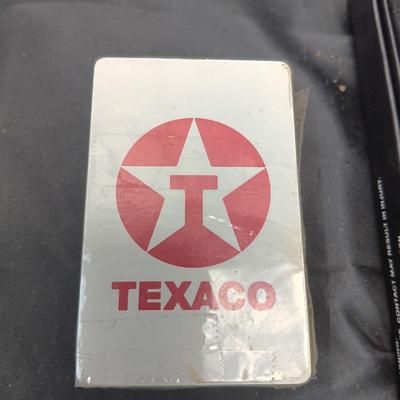 NEW ROUTE 66 POCKET KNIFE AND NEW TEXACO PLAYING CARDS