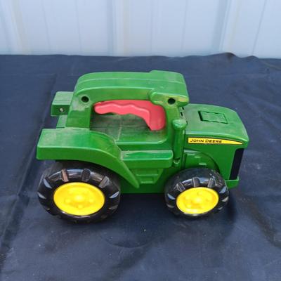 JOHN DEERE TOY FLASHLIGHT THAT SOUNDS LIKE A TRACTOR AND AN EXTRA LARGE PENCIL