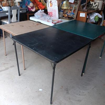 3 FOLDING CARD TABLES