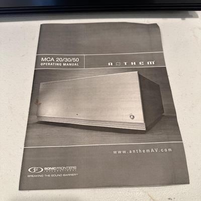 Anthem MCA 20 Stereo Power Amplifier – 200W x 2, Made in Canada, w/ Manual & Power Cord
