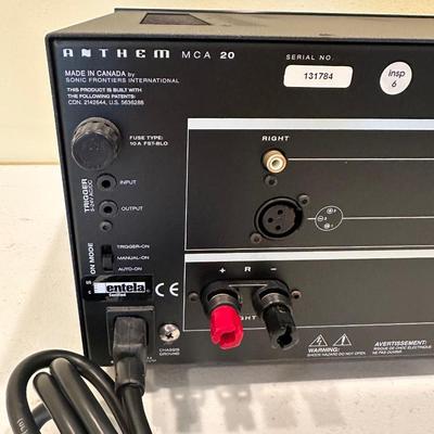 Anthem MCA 20 Stereo Power Amplifier – 200W x 2, Made in Canada, w/ Manual & Power Cord