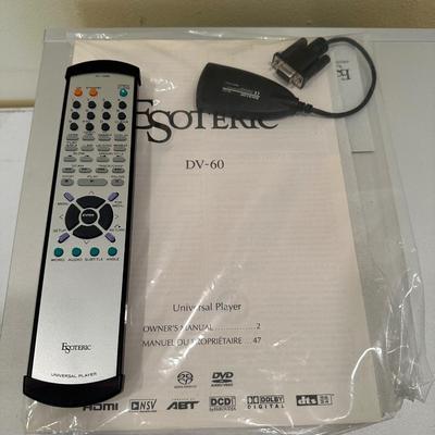 Esoteric DV-60 Universal Player – Audiophile SACD / CD / DVD Player – Remote & Manual Included