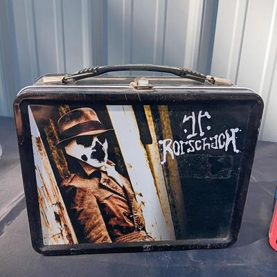 WATCHMAN & ACUITY HERO TIN LUNCH BOXES WITH THERMOSES