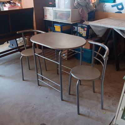 PERFECT FOR SMALL SPACES, 2 PERSON TABLE WITH 2 CHAIRS