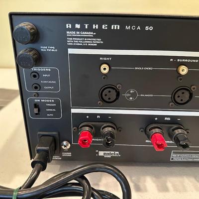 Anthem MCA 50 Power Amplifier – 225W per Channel – Audiophile Home Theater Amp