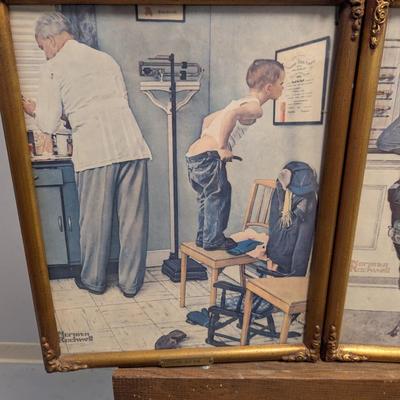 Pair of Vintage Norman Rockwell Framed Lithographs Choice A
