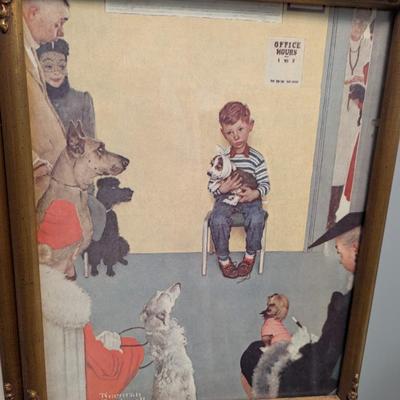 Pair of Vintage Norman Rockwell Framed Lithographs Choice C