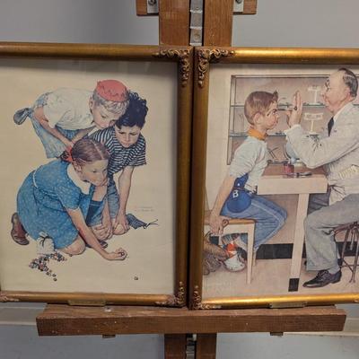 Pair of Vintage Norman Rockwell Framed Lithographs Choice D