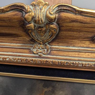 Vintage Framed Art on Canvas “Götterdämmerung” in Classical Gilded Frame