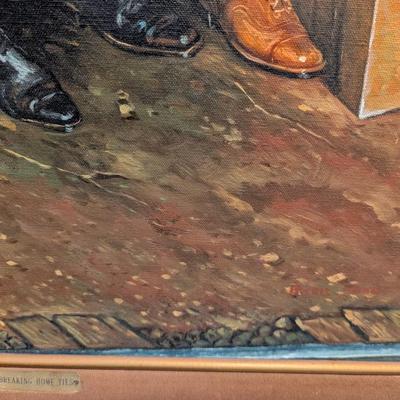 Norman Rockwell "Breaking Home Ties" Painting On Canvas
