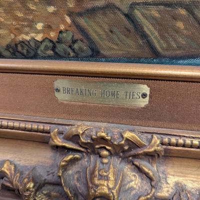 Norman Rockwell "Breaking Home Ties" Painting On Canvas
